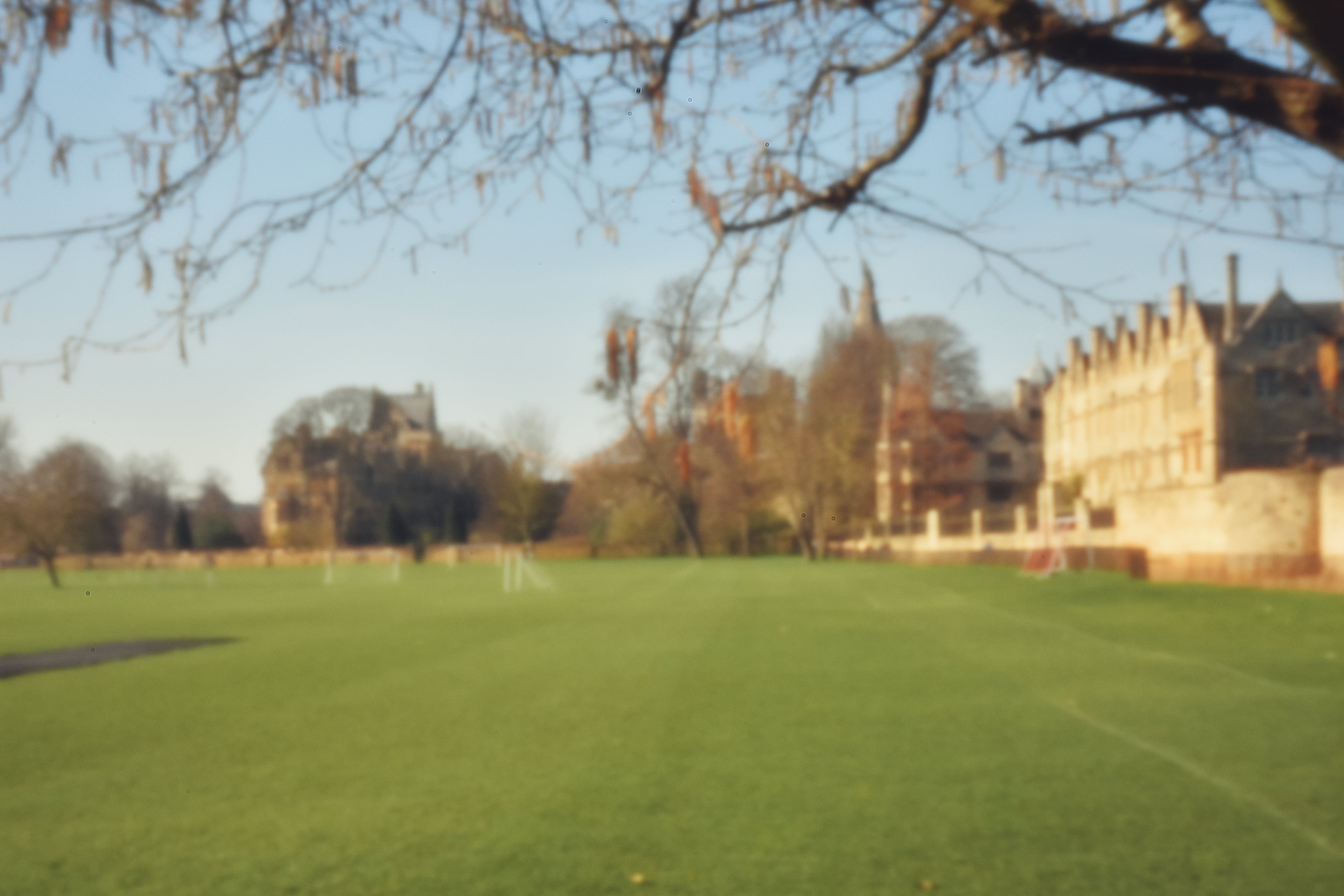 Sports fields and Merton College from Christ Church Meadow. 0.5 seconds/ISO 400.